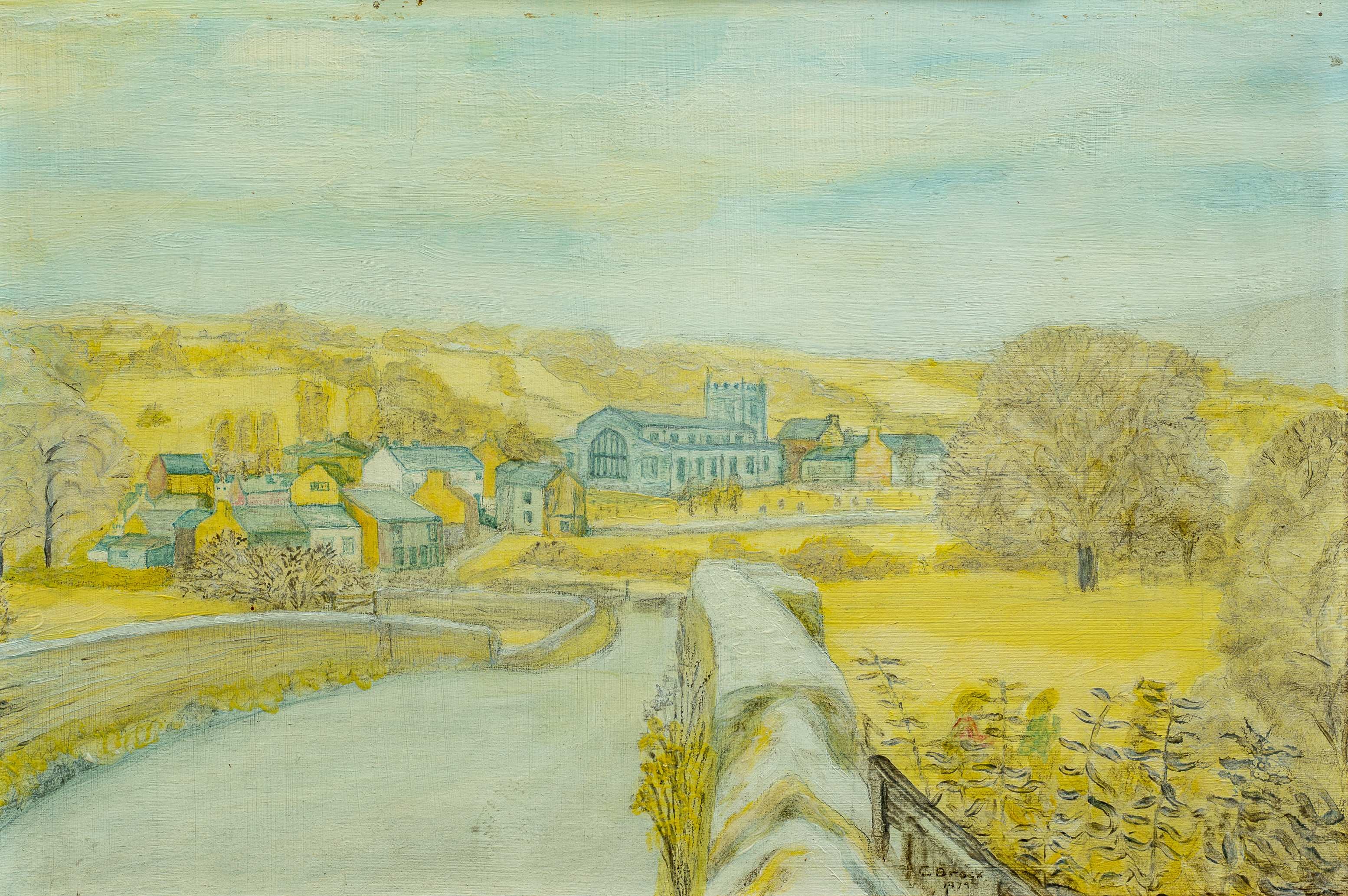 Dent, Dentdale, Yorkshire — painting by Chris Brock