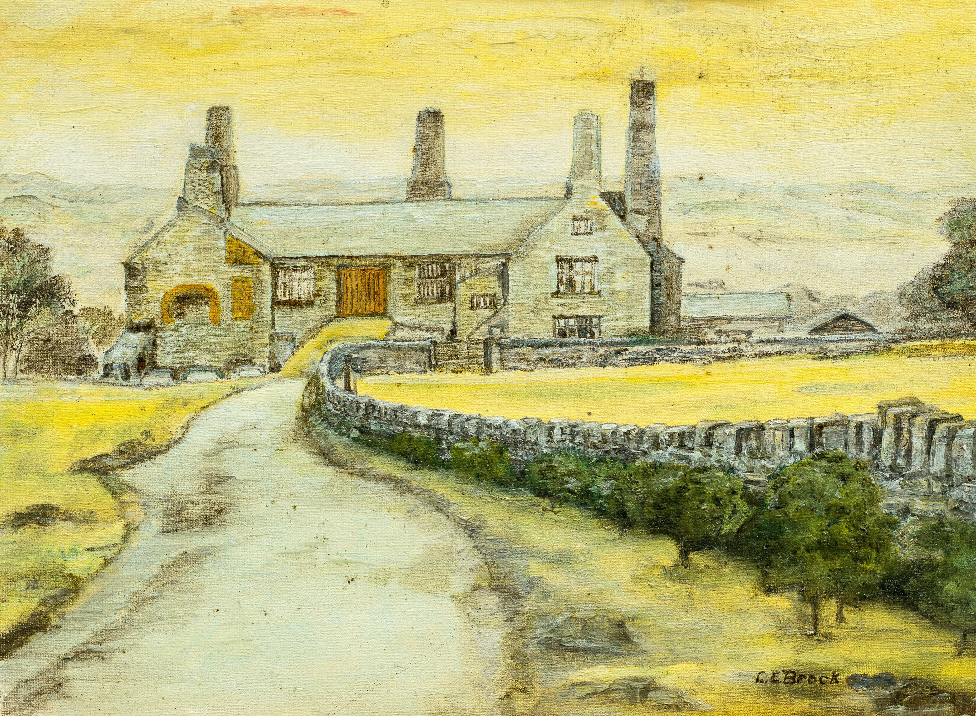 Dwelling Coniston waterside, Cumbria — painting by Chris Brock
