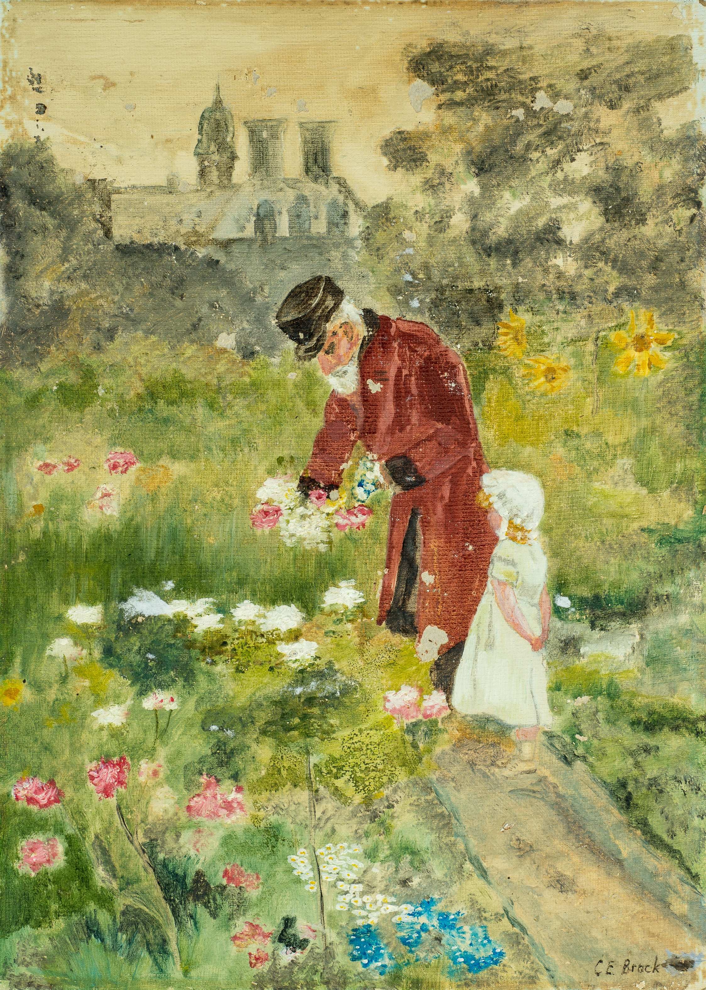 Grandpa's garden, after Rose Mary Barton — painting by Chris Brock