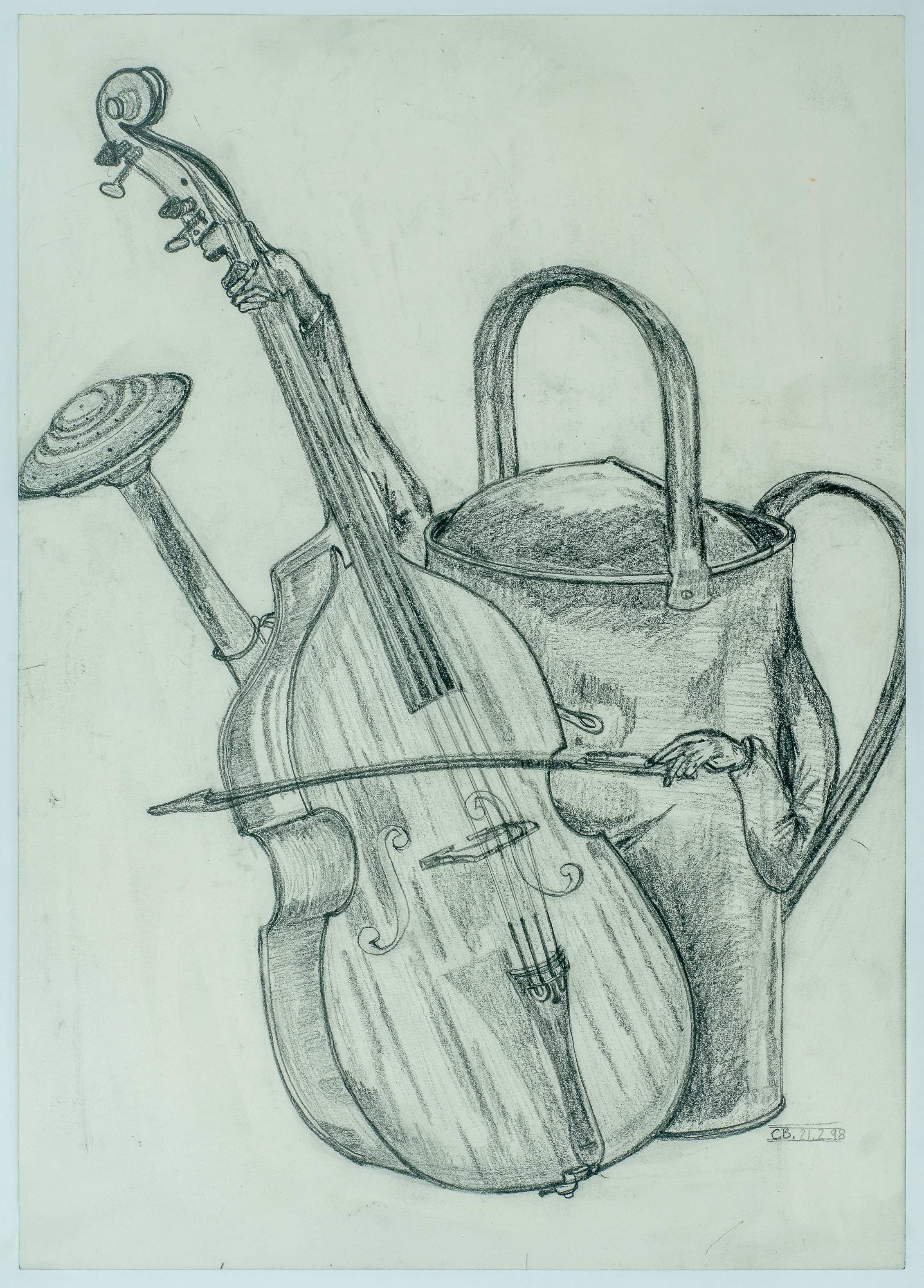 Pencil sketch preparation for “Life in the Loft” — painting by Chris Brock