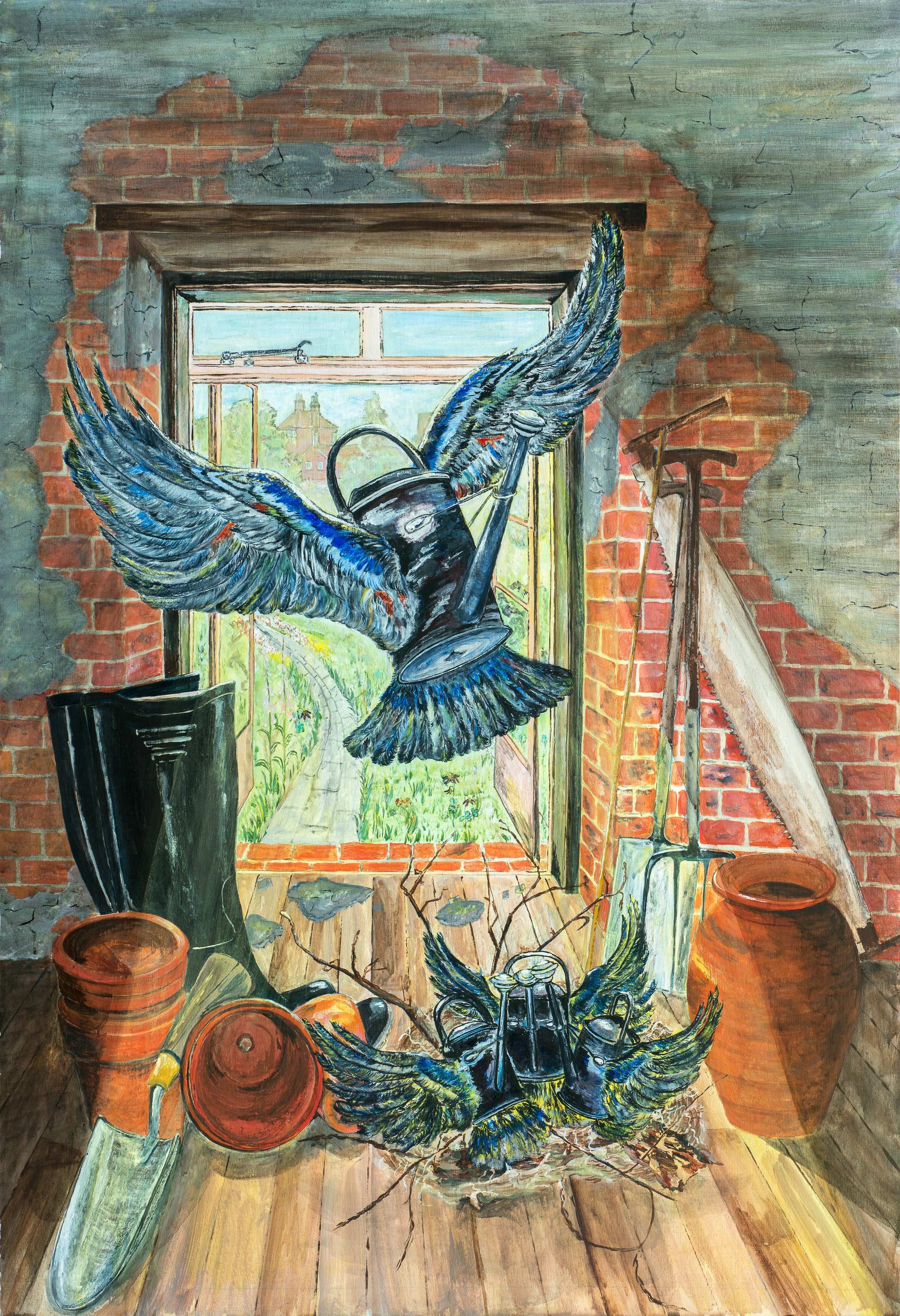 Life in the Loft — painting by Chris Brock
