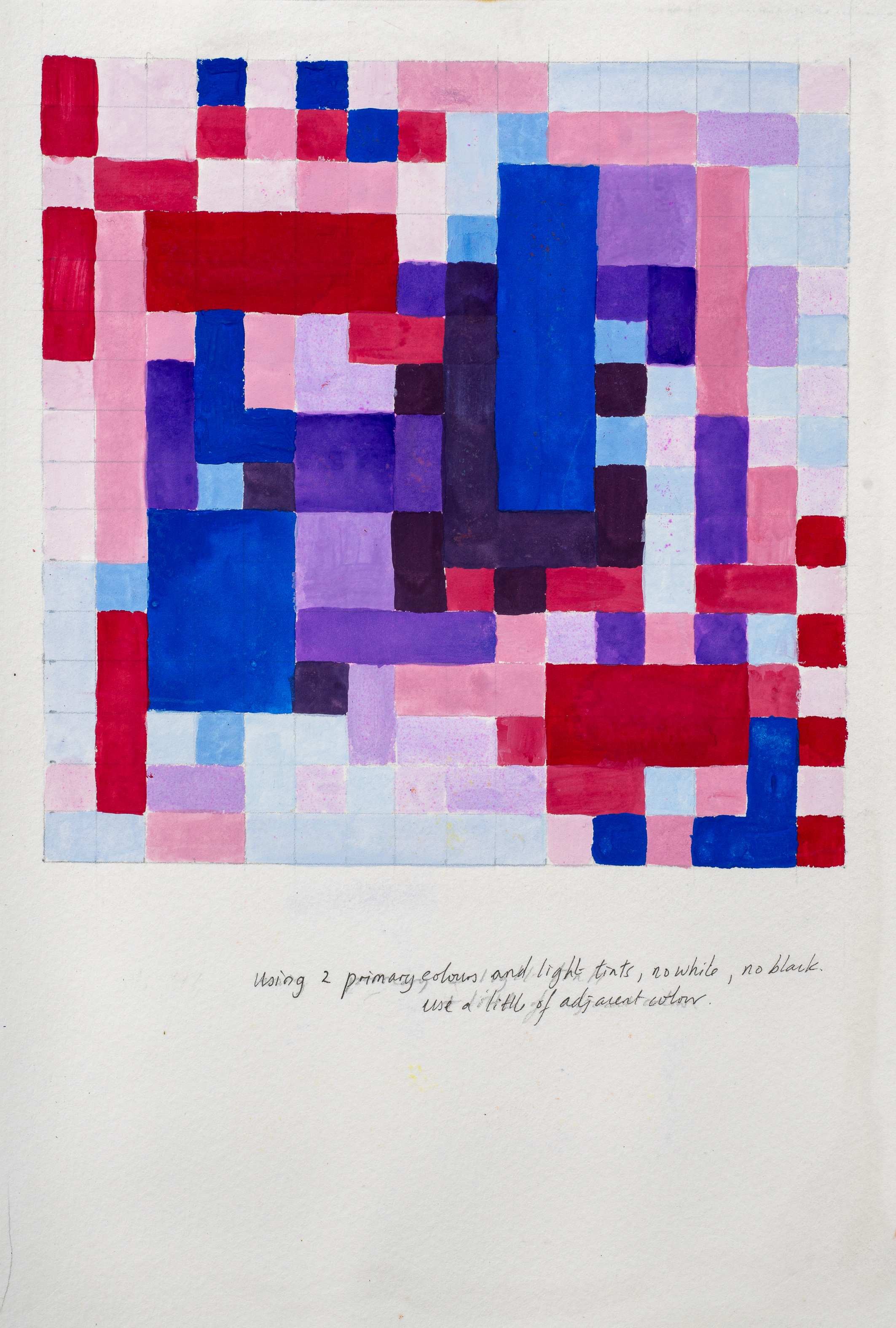 Using two primary colours and no blacks — painting by Chris Brock