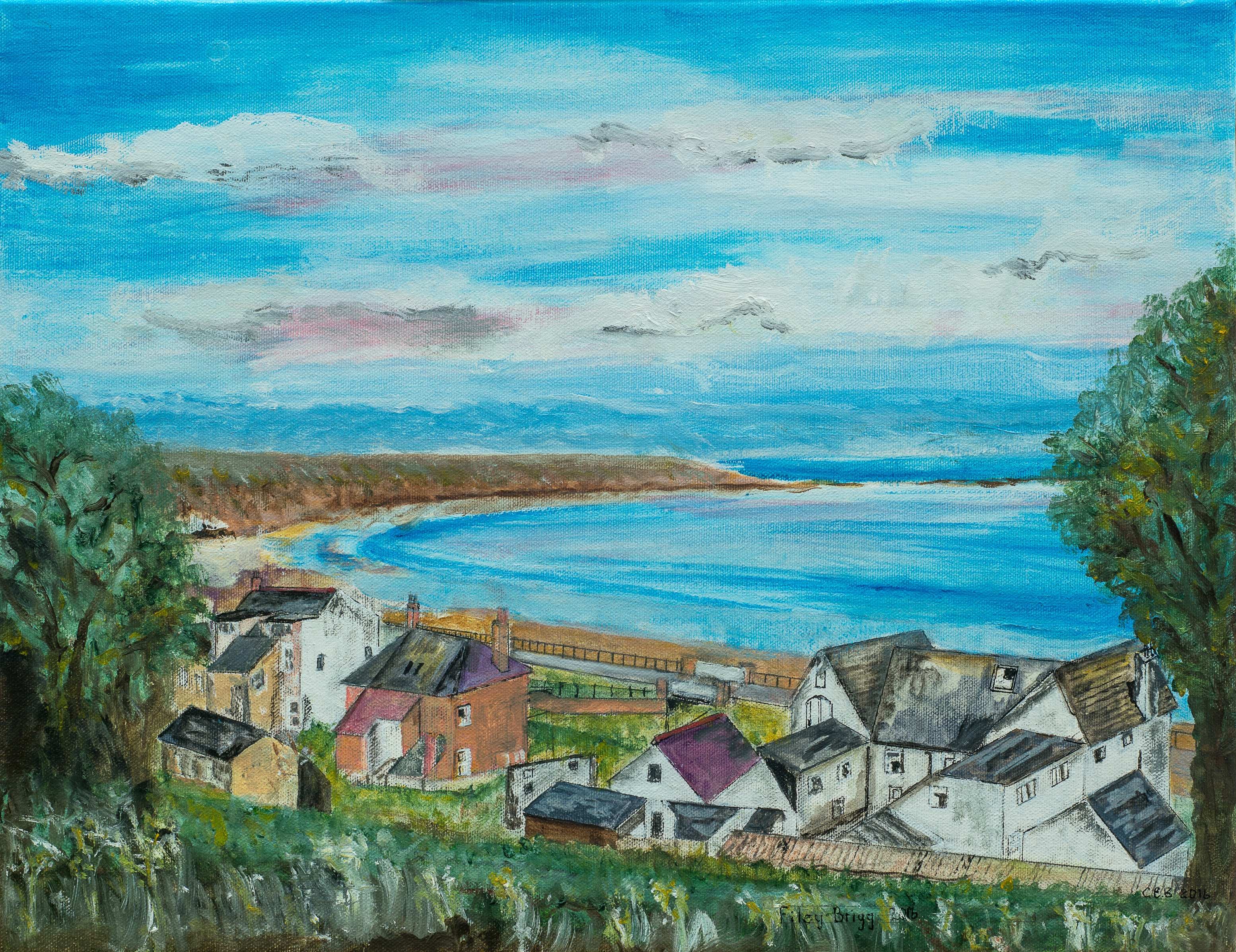Filey Brigg — painting by Chris Brock