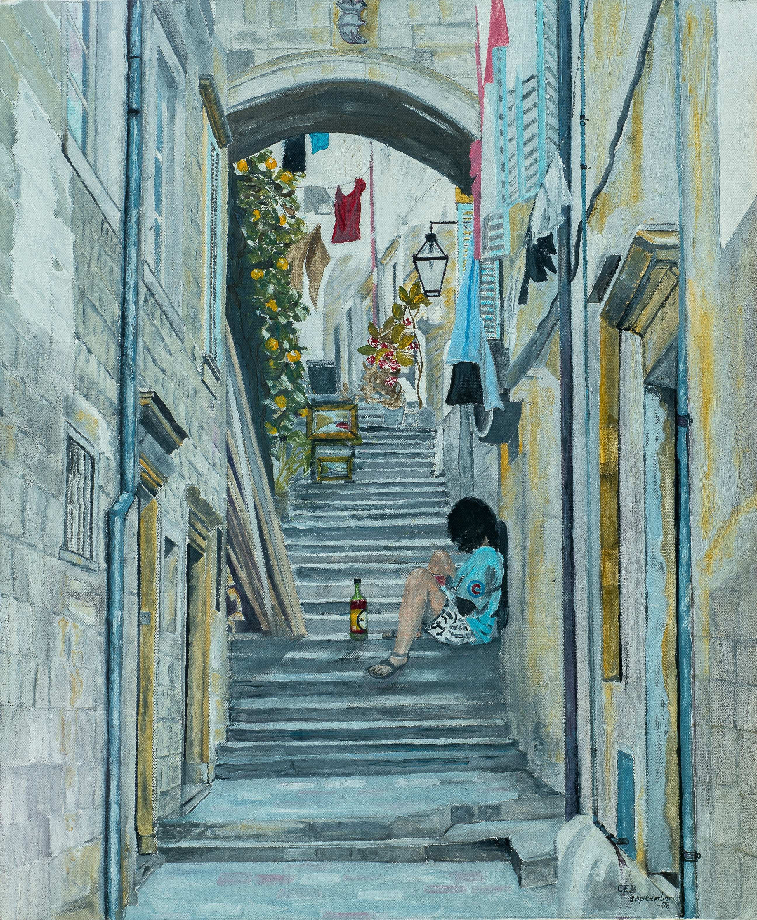 Solace in Dubrovnic — painting by Chris Brock
