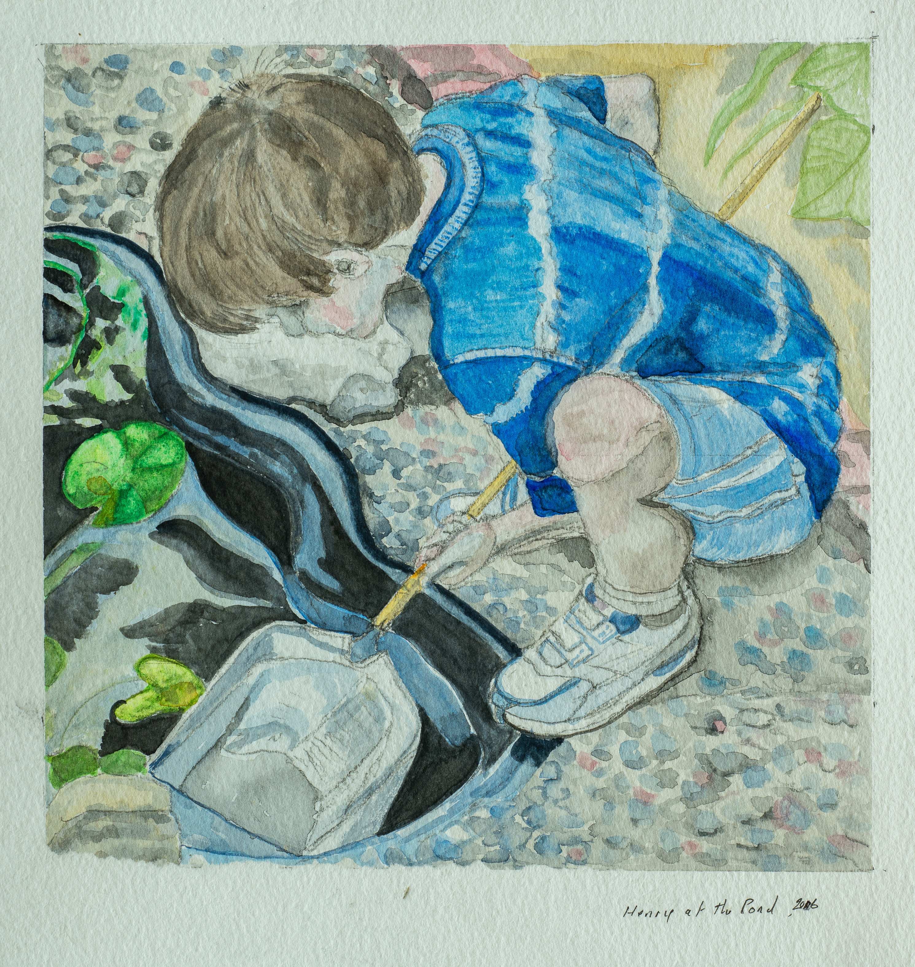 Henry at the Pond, 38 Main Street — painting by Chris Brock