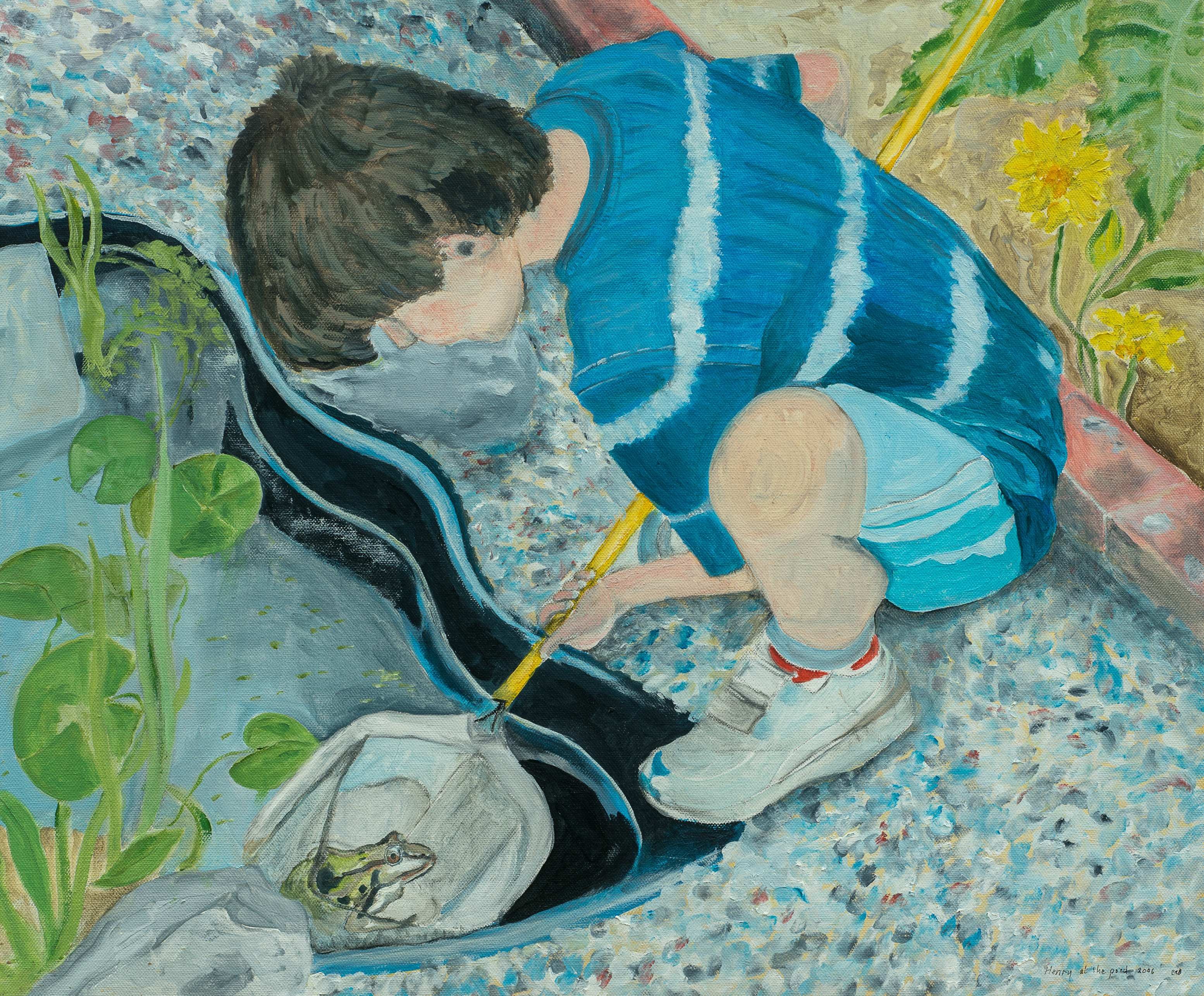 Henry at the Pond, 38 Main Street — painting by Chris Brock