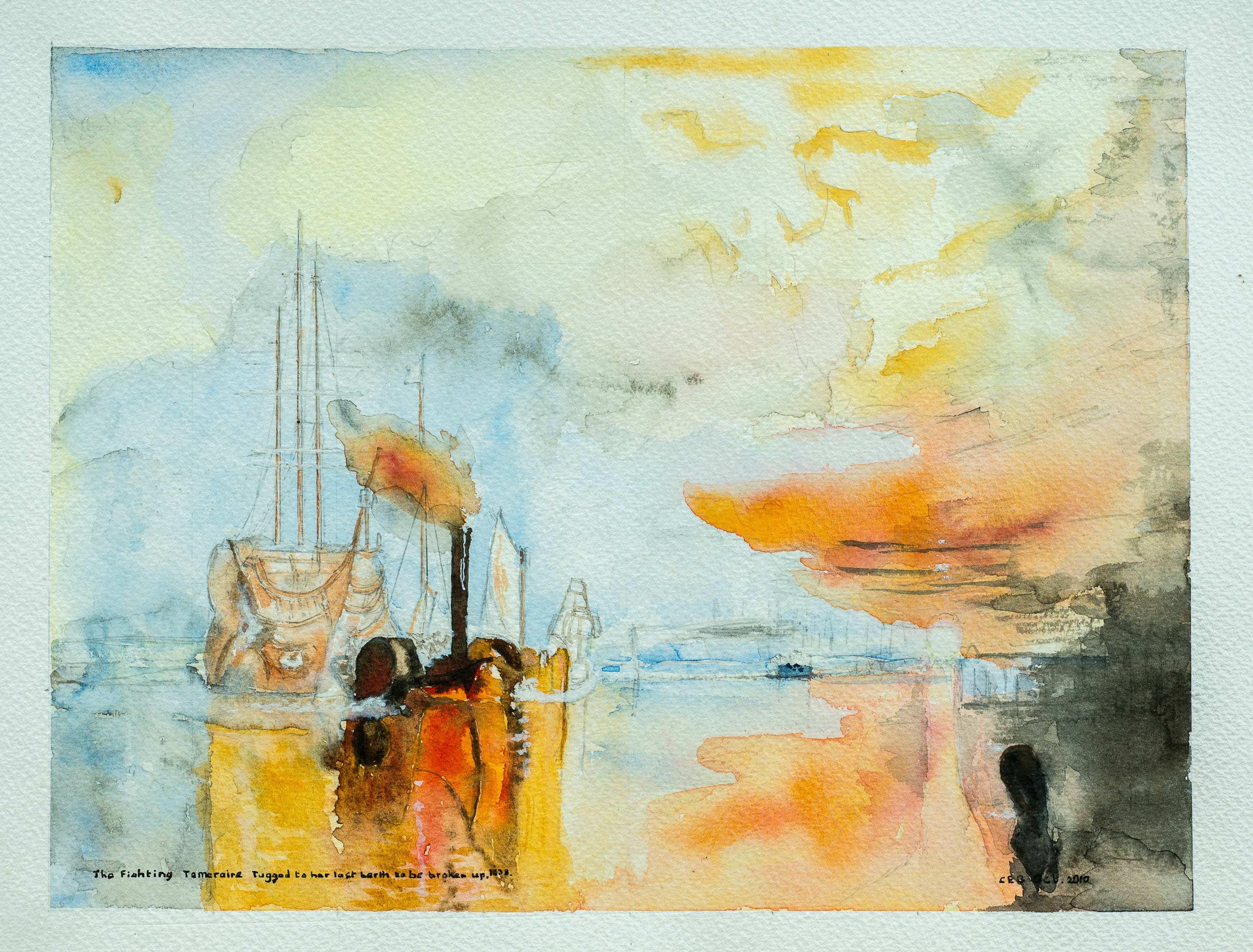 The Fighting Temeraire… after Turner — painting by Chris Brock